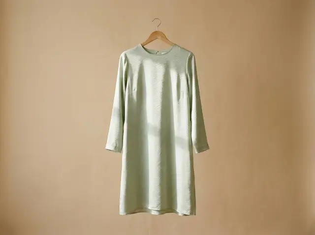 Áo dài cách tân lụa hoa văn sóng nước