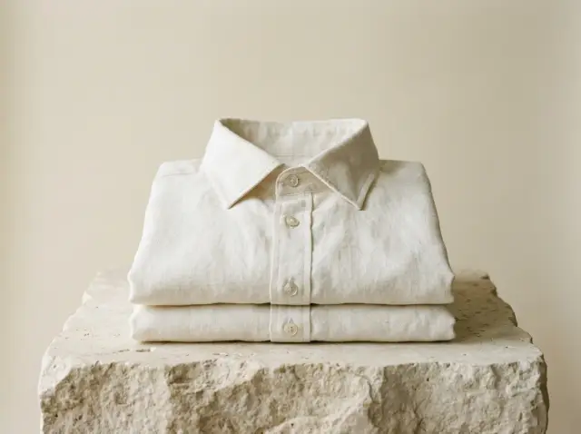 Áo sơ mi linen cổ V