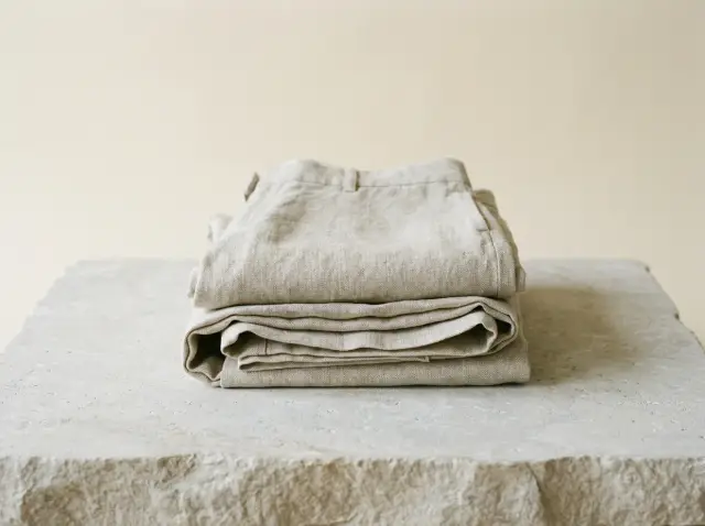 Quần ống suông linen